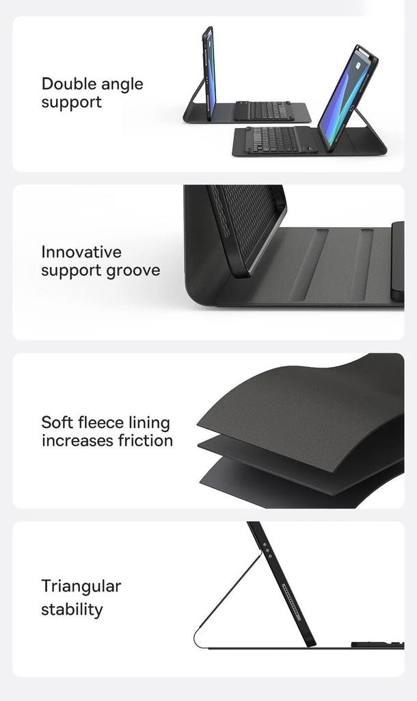 Bao Da iPad Nam Châm Tích Hợp Bàn Phím Baseus Brilliance Detachable Keyboard Case