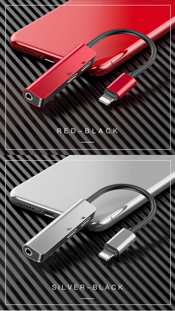 Bộ chuyển cổng Lightning sang Dual Lightning + Audio AUX 3.5mm Baseus L52 cho iPhone/ iPad