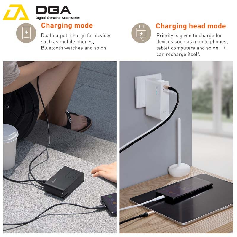 Bộ sạc nhanh tích hợp pin dự phòng 10000mAh Baseus Power Station 2 in 1