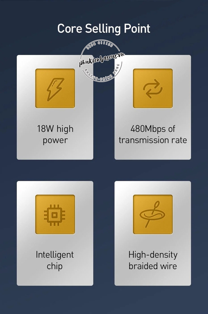 Cáp sạc nhanh 2 ngỏ vào cho iPhone Baseus Cafule USB + Type C to Lightning 2 in 1