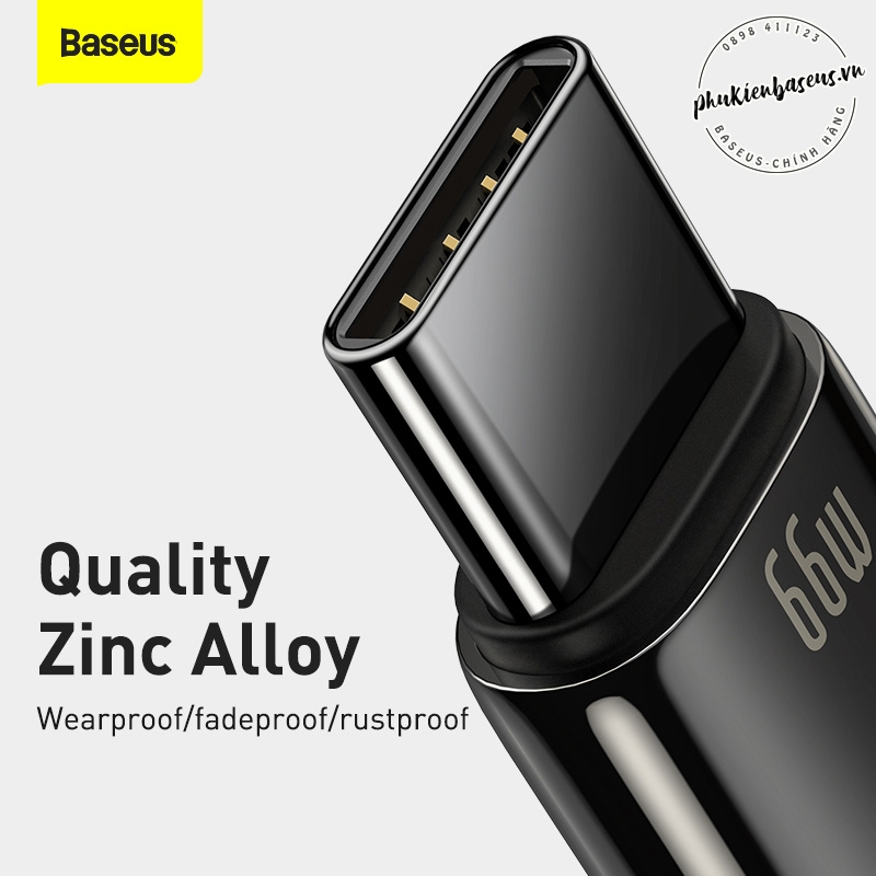 Cáp sạc nhanh Baseus Tungsten Gold Type C Fast Charging Data Cable