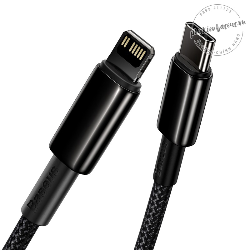 Cáp sạc nhanh C to Lightning 20W Baseus Tungsten Gold Fast Charging Data Cable