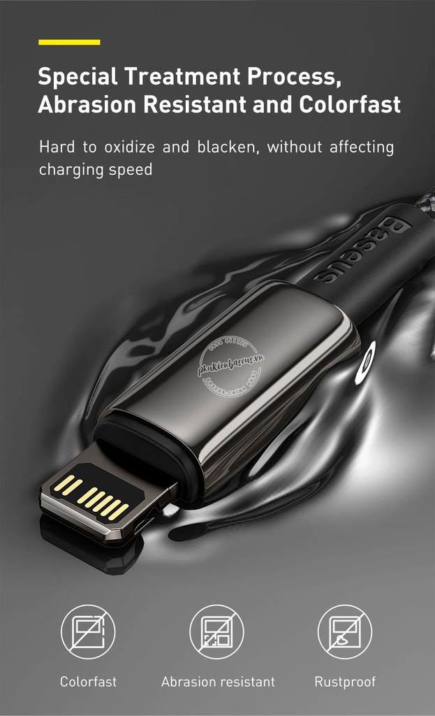 Cáp sạc nhanh C to Lightning 20W Baseus Tungsten Gold Fast Charging Data Cable