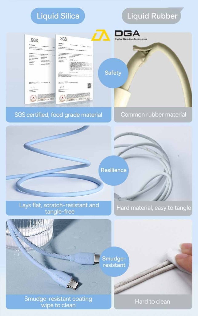 Cáp Sạc Nhanh Type C to Type C 100W Baseus Jelly Liquid Silica Gel Fast Charging Data Cable