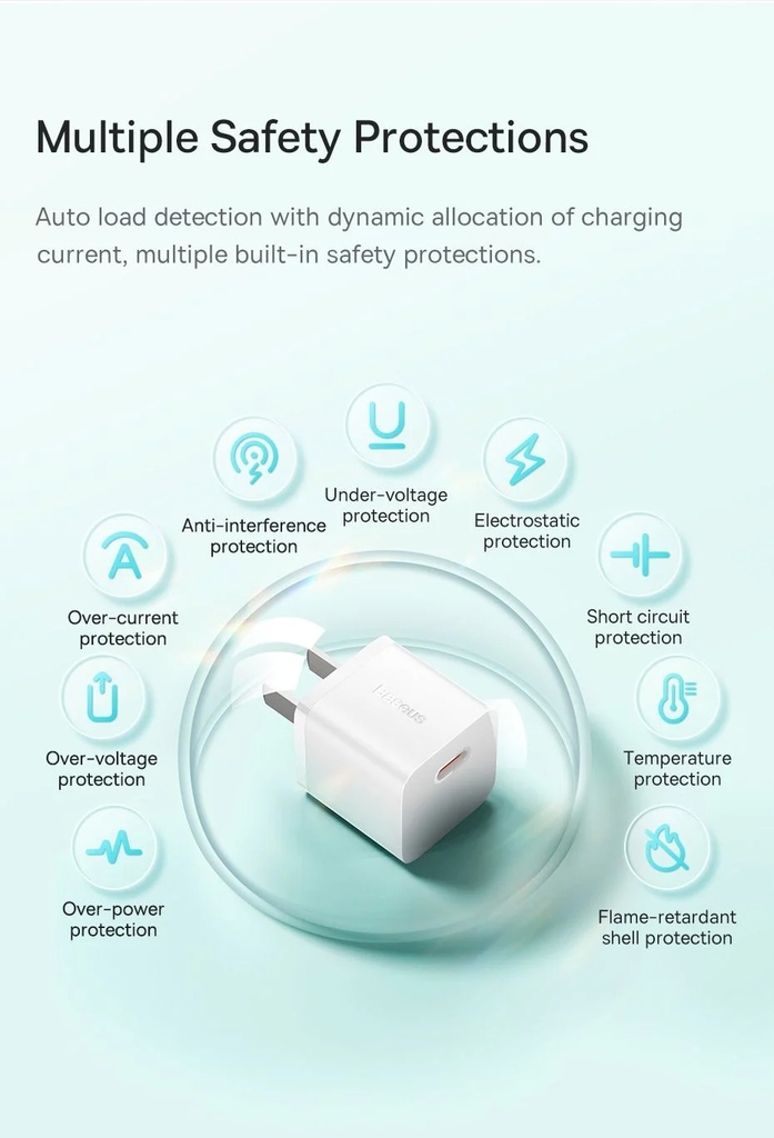 Cóc Sạc Nhanh 20W Baseus GaN5 Fast Charger 1 cổng sạc dùng cho iphone