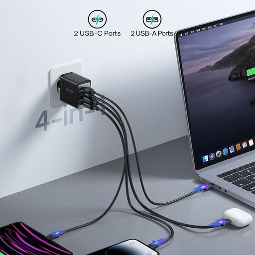 Cóc sạc Joyroom GaN Ultra TCG02 67W kèm dây sạc 100W C to C