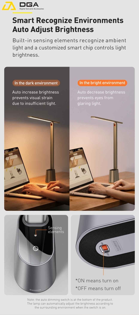 Đèn để bàn thông minh Baseus Smart Eye Series Charging Folding Reading Desk Lamp