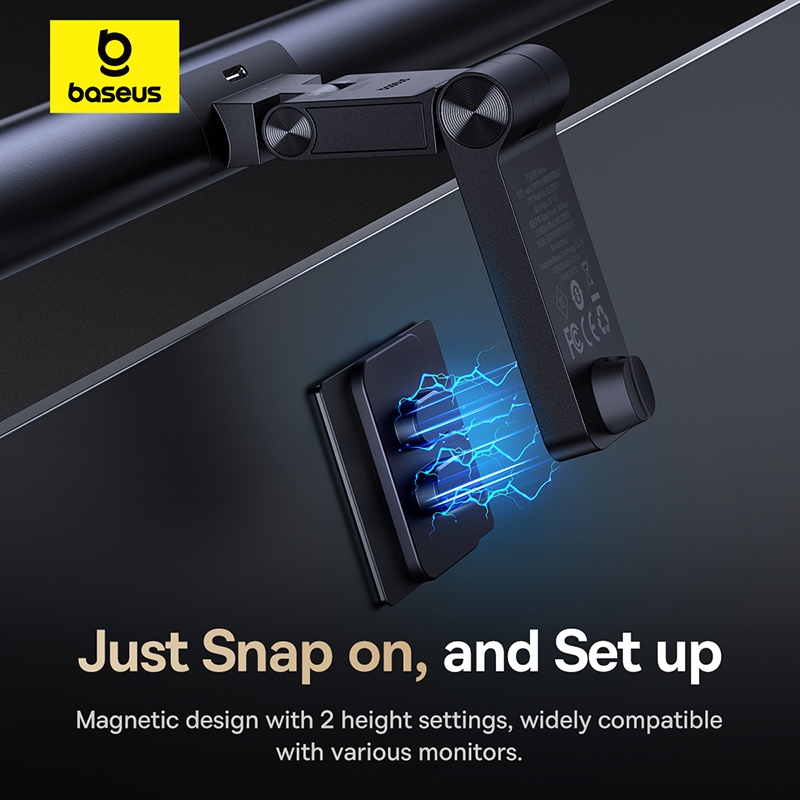 Đèn treo màn hình Baseus i-wok 3 Series Asymmetric Light Source Magnetic Screen Hanging Light (Ra > 95, i wok 3 Series)