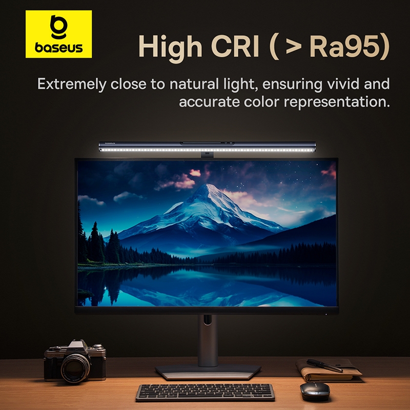 Đèn treo màn hình Baseus i-wok 3 Series Asymmetric Light Source Magnetic Screen Hanging Light (Ra > 95, i wok 3 Series)