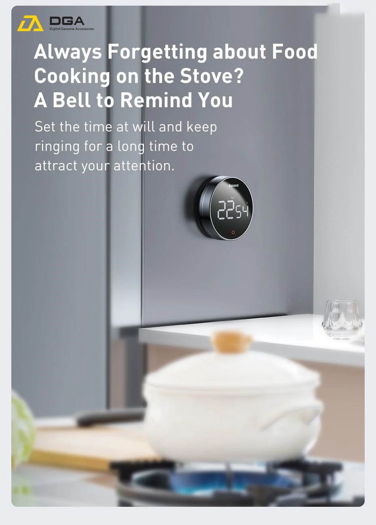 Đồng hộ hẹn giờ đếm ngược Baseus Heyo Rotation LED Countdown Timer Pro