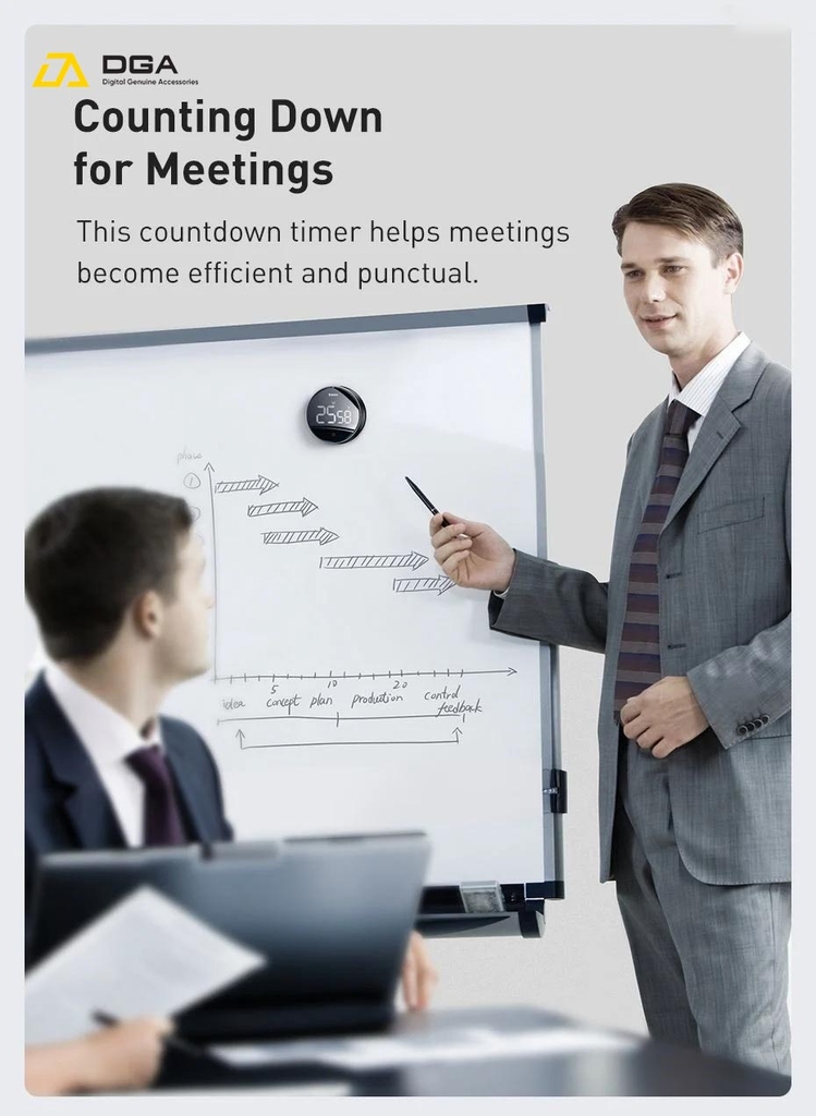 Đồng hộ hẹn giờ đếm ngược Baseus Heyo Rotation LED Countdown Timer Pro