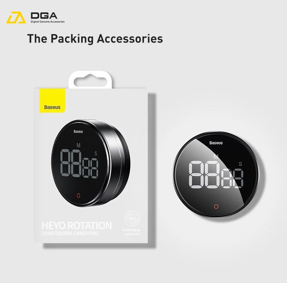 Đồng hộ hẹn giờ đếm ngược Baseus Heyo Rotation LED Countdown Timer Pro