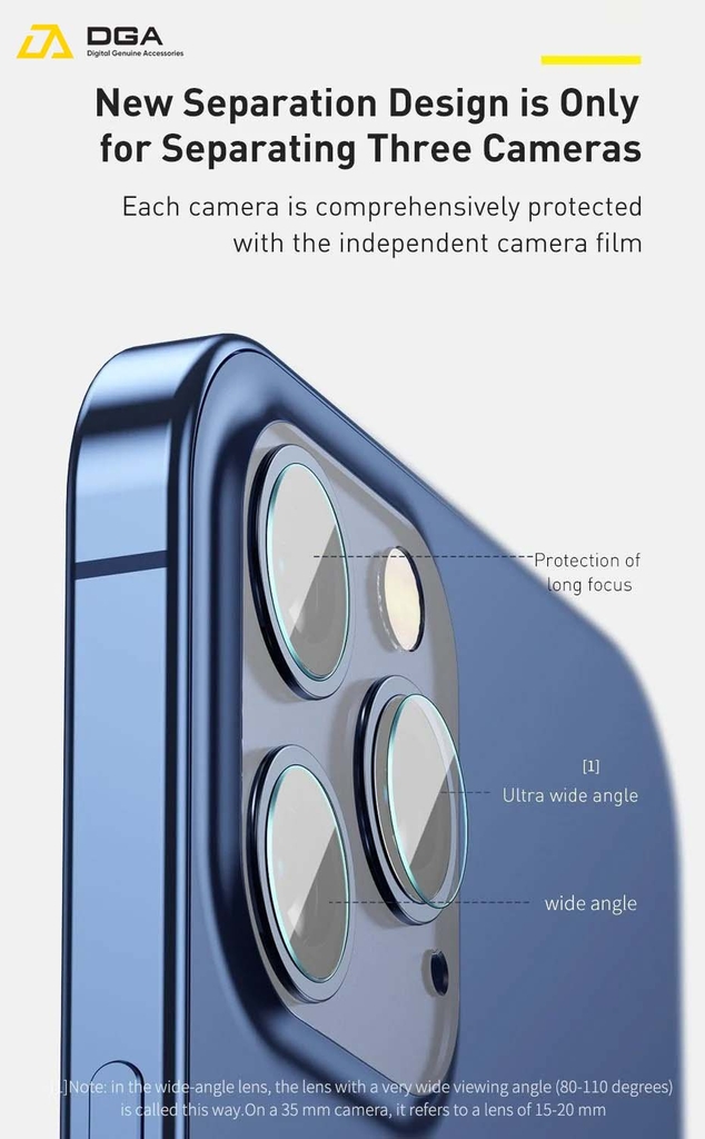 Kính cường lực chống trầy Camera Baseus Gem Camera Lens Protective Film dùng cho iPhone 12 Series