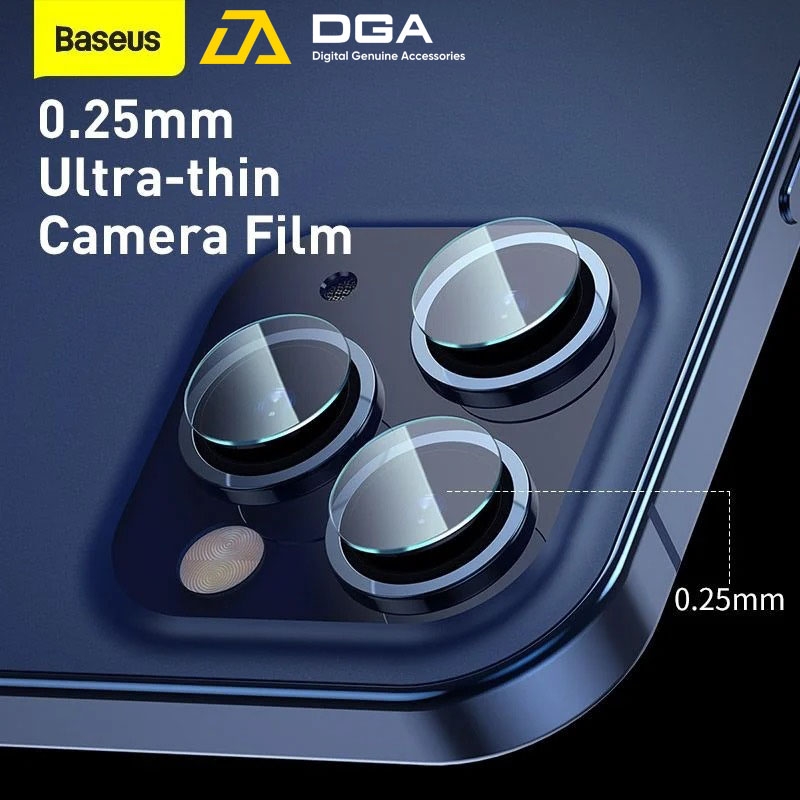 Kính cường lực chống trầy Camera Baseus Gem Camera Lens Protective Film dùng cho iPhone 12 Series