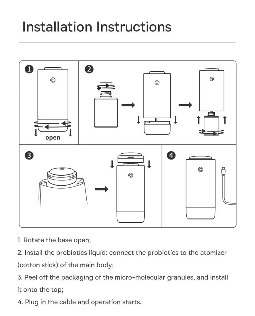 Máy Lọc Không Khí Siêu Phân Tử Baseus Formaldehyde Purifier Phun Sương Nano Loại Bỏ Formaldehyde