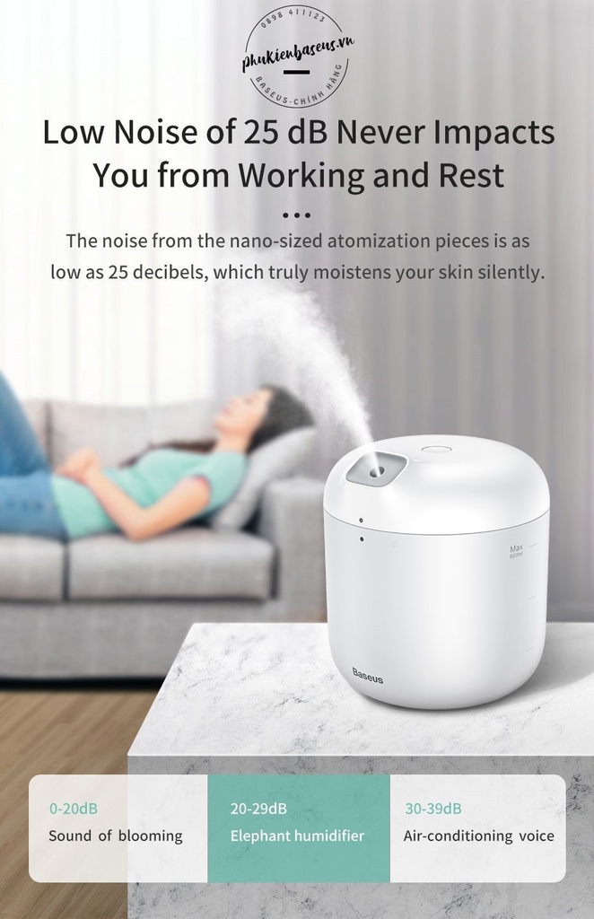 Máy phun sương tạo ẩm Baseus Elephant Humidifier