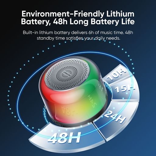 Joyroom JR-ML03 Transparent RGB Wireless Speaker-black