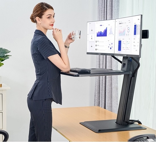 Giá treo gắn bàn 2 LCD NB S100 (22-27