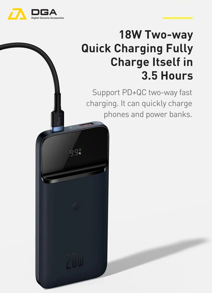 Sạc dự phòng không dây tích hợp nam châm Baseus Magnetic Wireless Quick Charging Power Bank sạc nhanh