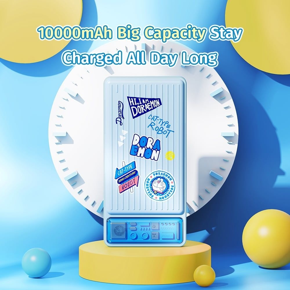 Pin Dự Phòng ROCK SPACE Doraemon P91 (10000mAh, 20W, Doraemon Authentic Licensed)