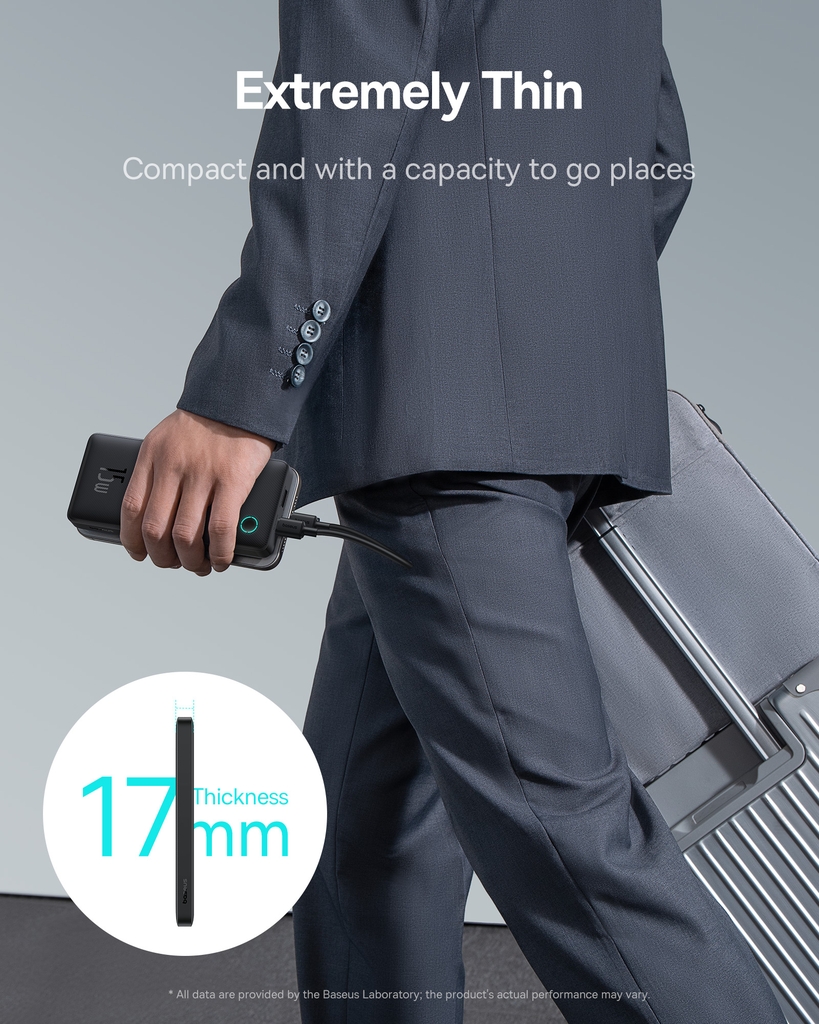 Pin Sạc Dự Phòng Baseus Airpow Lite Power Bank 10000mAh 15W (With Simple Series Data Cable USB to Type-C 30cm)