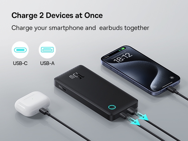 Pin Sạc Dự Phòng Baseus Airpow Lite Power Bank 10000mAh 15W (With Simple Series Data Cable USB to Type-C 30cm)