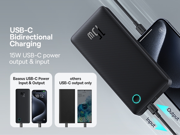 Pin Sạc Dự Phòng Baseus Airpow Lite Power Bank 10000mAh 15W (With Simple Series Data Cable USB to Type-C 30cm)