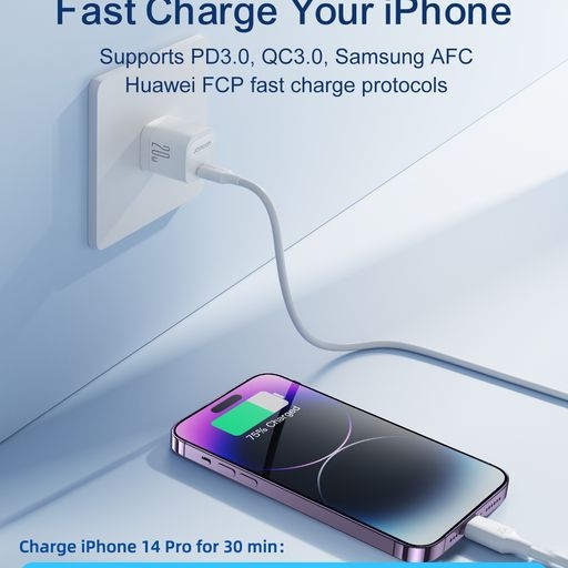 Cóc sạc Joyroom 20W TCF02 PD mini Charger-Black EU