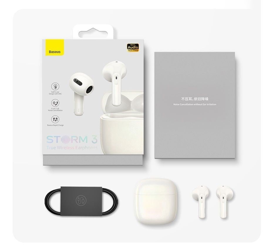 Tai Nghe Bluetooth Cao Cấp Baseus Storm 3 ANC TWS Earphones