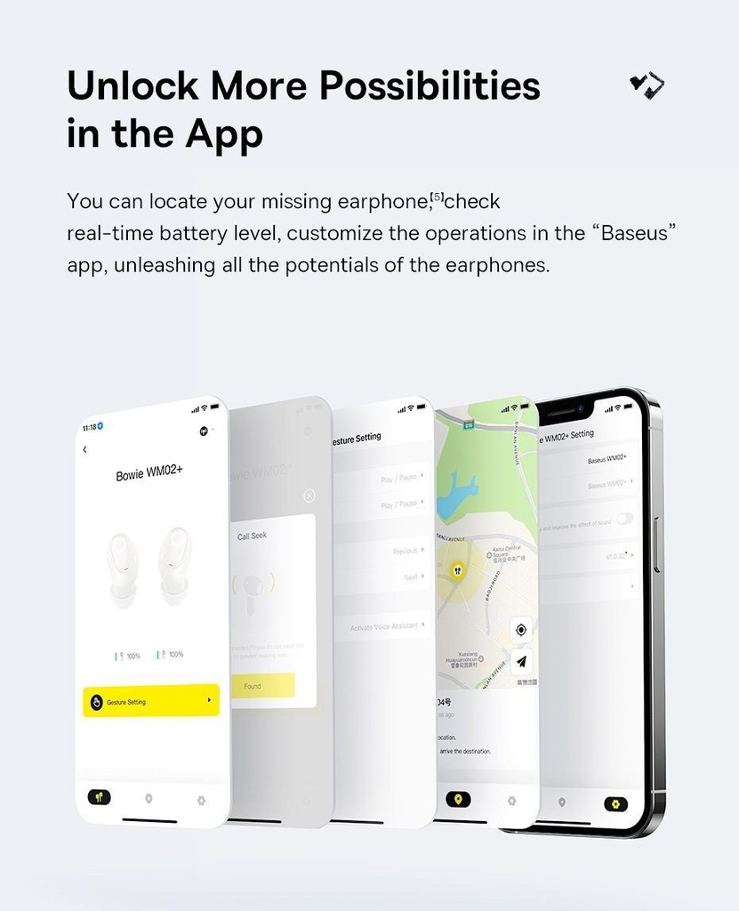 Tai Nghe Không Dây Baseus Bowie WM02 Plus True Wireless Earphones