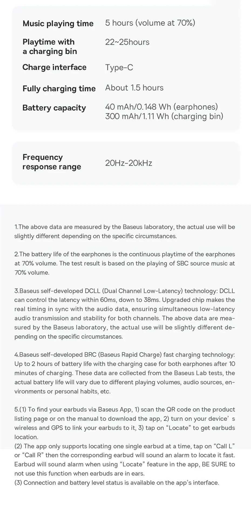 Tai Nghe Không Dây Bluetooth Baseus Bowie WM02 True Wireless Earphones