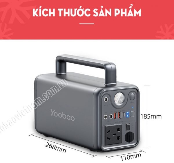 Trạm pin sạc dự phòng 72000mAh Yoobao EN300WLPD PD 65W 220V/300W