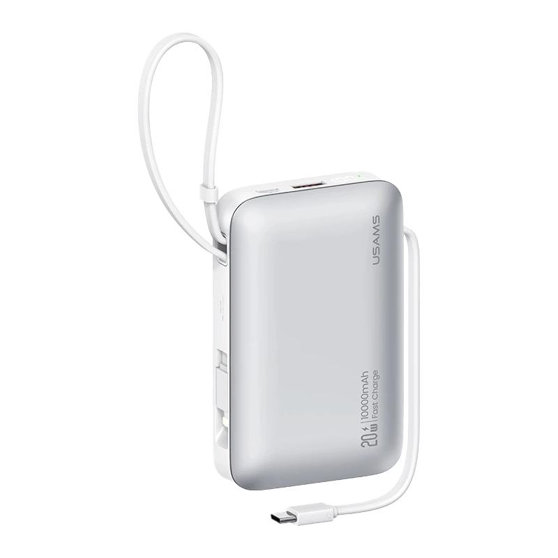 Pin sạc dự phòng USAMS CD228 20W Fast Charging Digital Display Power Bank With Type C+Lightning Cables - XR Series 10000mAh