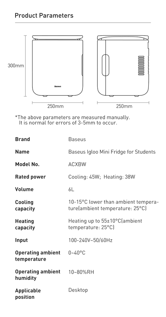 Tủ lạnh mini Baseus Igloo Mini Fridge for Students