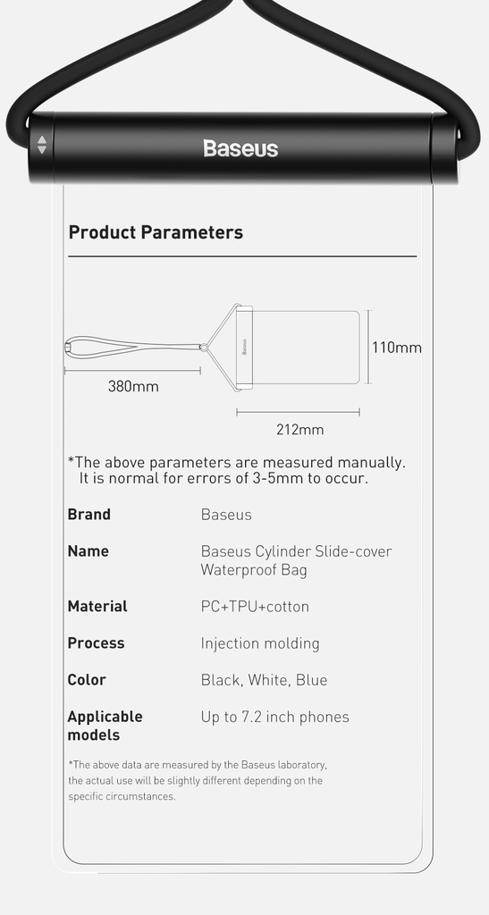 Túi chống nước Baseus Cylinder Slide-cover Waterproof Bag