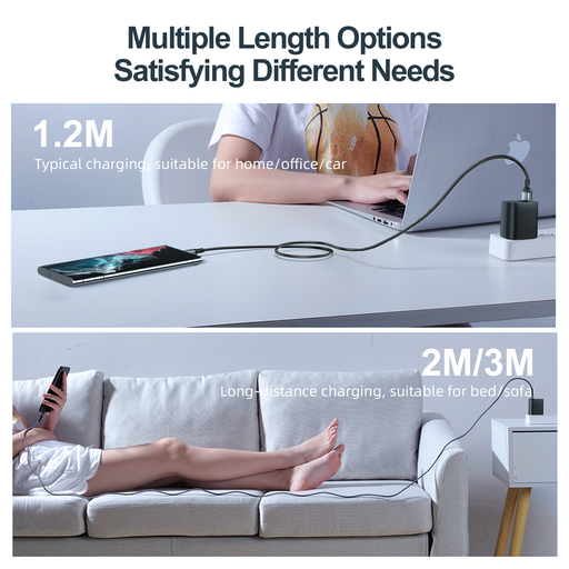 Cáp sạc Joyroom S-UC027A10 Extraordinary Series 3A USB-A to Type-C Fast Charging Data Cable 1.2m-Black