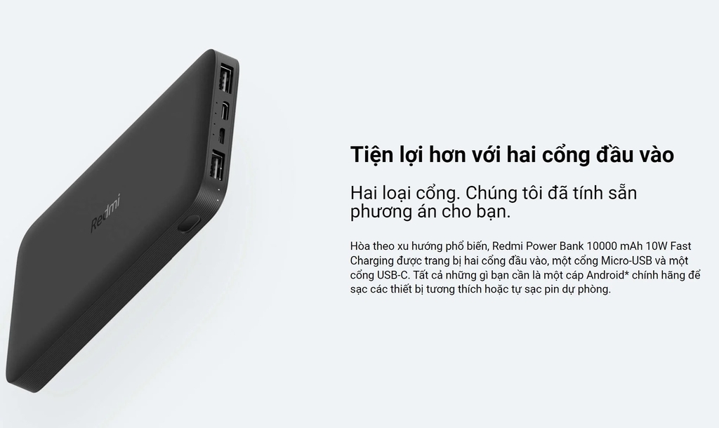 Sạc dự phòng Xiaomi Redmi Power Bank 10000mAh