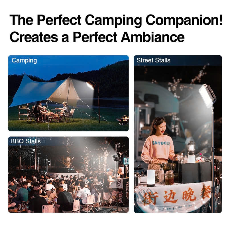 Đèn Bảng Sạc Đa Chức Năng RTAKO AR-GTB600T (10H, IP66, 4 Chế Độ Sáng, Xoay 360°, 6*18650mAh)