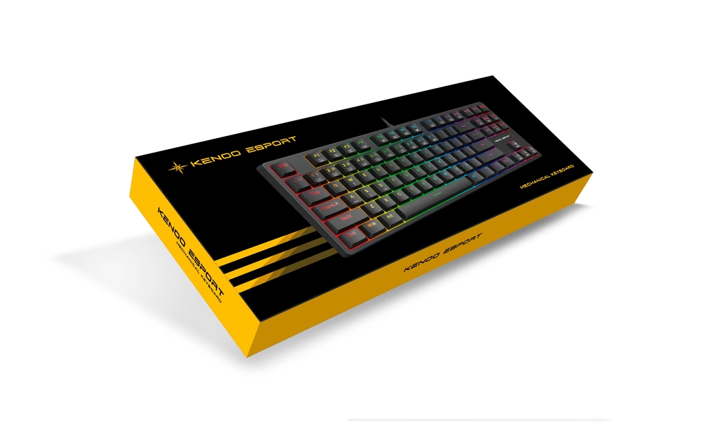 Bàn phím cơ gaming KENOO ESPORT EK87 - Màu đen - Brown switch