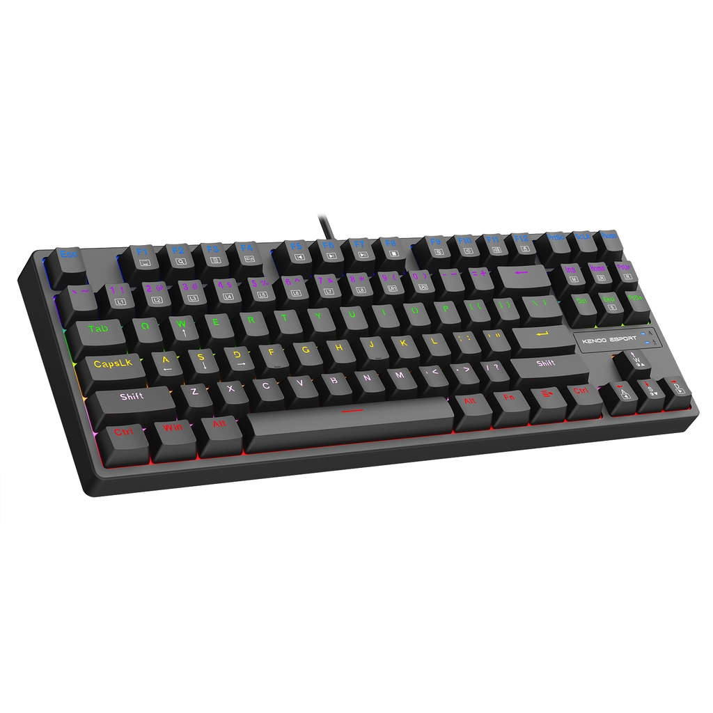 Bàn phím cơ gaming KENOO ESPORT EK87 - Màu đen - Brown switch