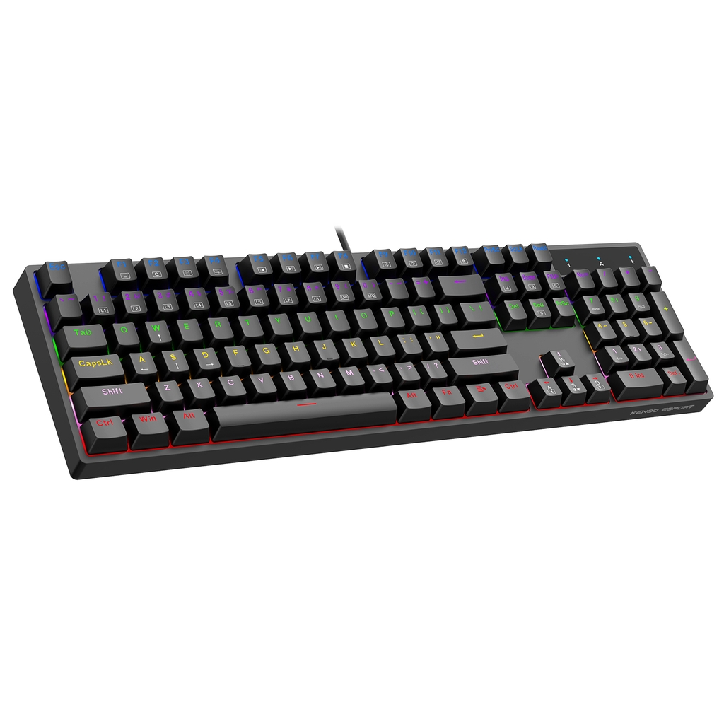 Bàn phím cơ gaming KENOO ESPORT EK104 - Màu đen - Brown switch