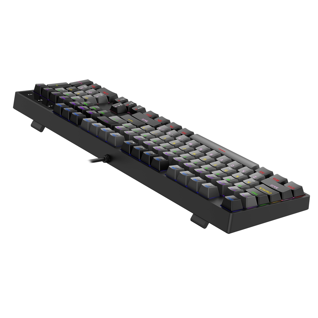 Bàn phím cơ gaming KENOO ESPORT EK104  - Màu đen và xám - Brown switch