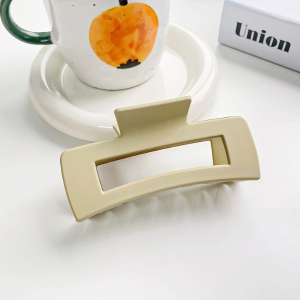 Kẹp tóc càng cua dáng vuông trơn 10.5cm - 2 màu