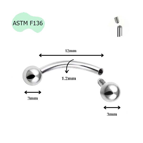 Khuyên đa năng Titan ren trong - Phù hợp nhiều vị trí