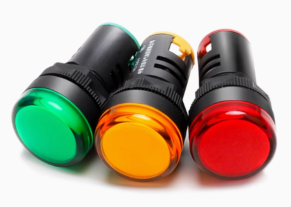 Đèn báo AD16-22DS 24V phi 22mm màu đỏ