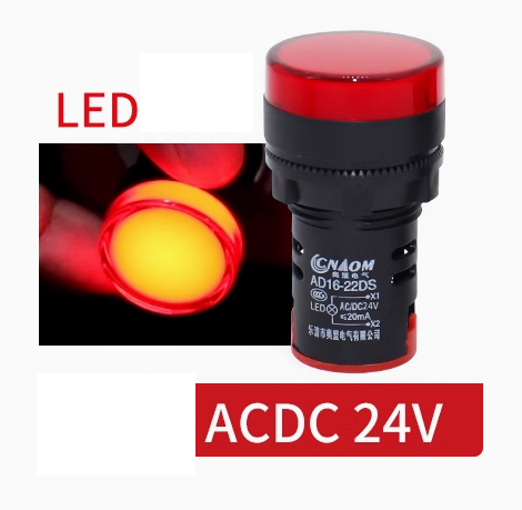 Đèn báo AD16-22DS 24V phi 22mm màu đỏ