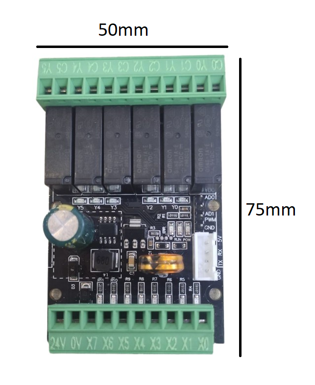 Board PLC Mitsubishi FX2N-14MR-S-2AD1P (8 In / 6 Out Relay)