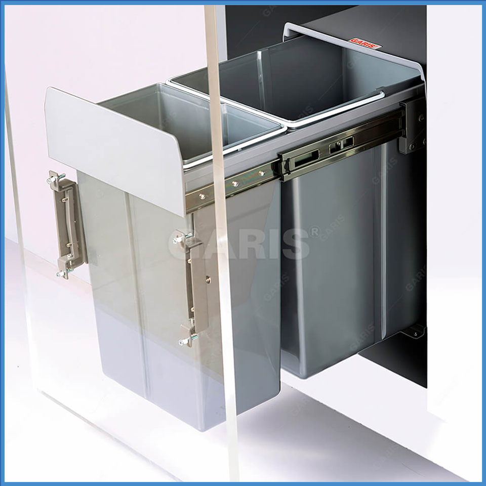 Thùng Đựng Rác Đôi 30Lít 300mm Garis GW06.30G