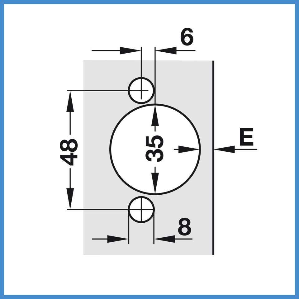 Bản Lề Trùm Ngoài Metalla SM 110º Hafele 315.06.750