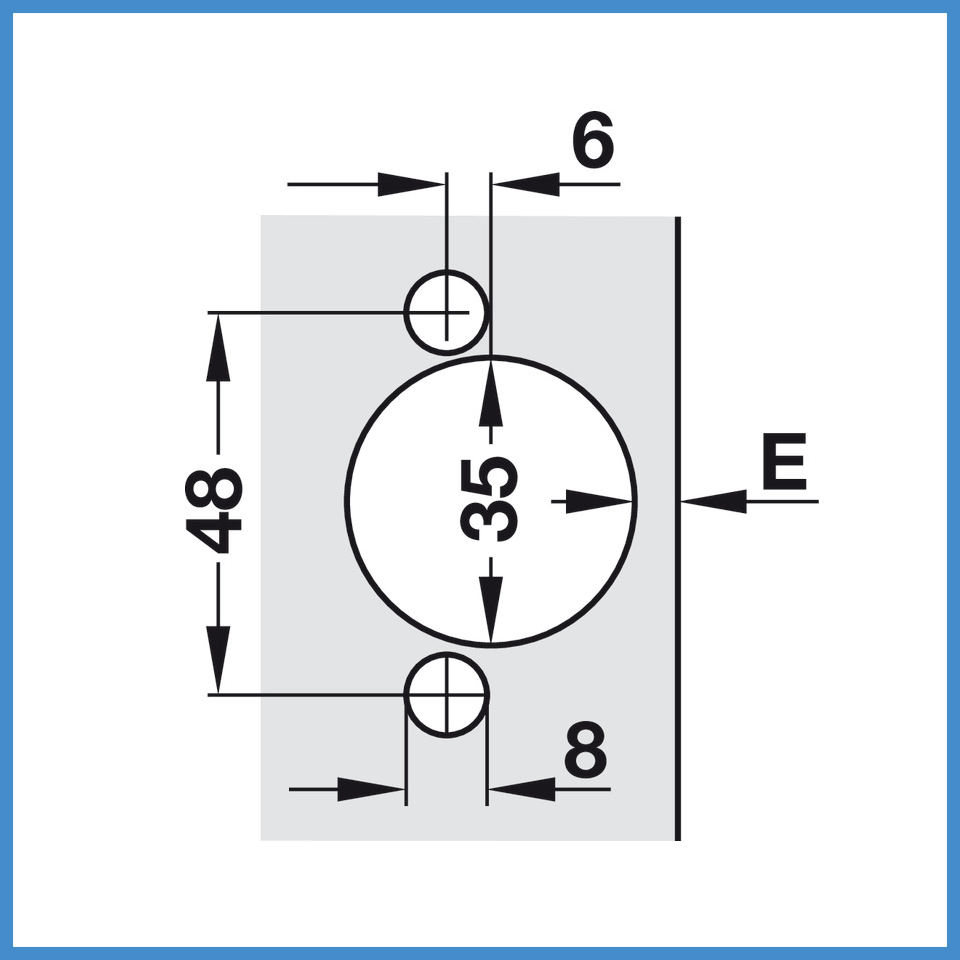 Bản Lề Trùm Nửa Metalla SM 110º Hafele 315.06.751